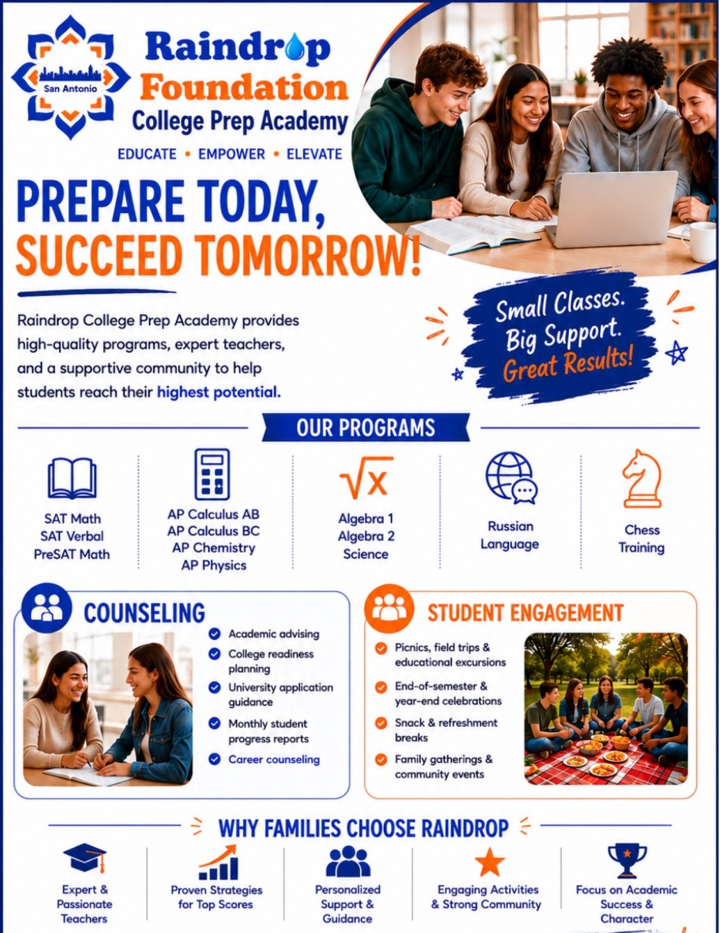 Raindrop College Prep Academy flyer