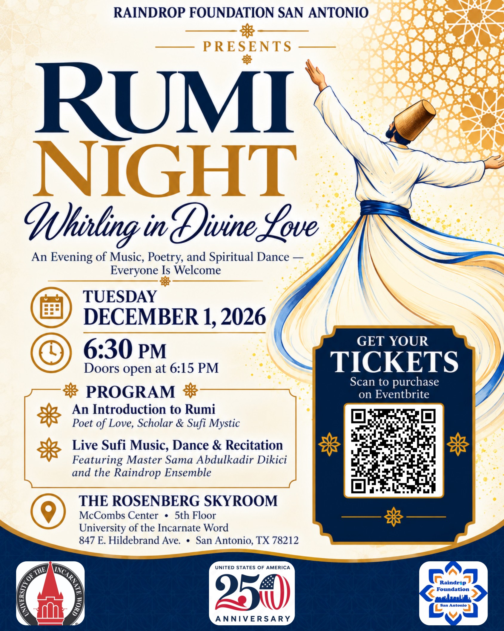 Rumi Night: Whirling in Divine Love flyer
